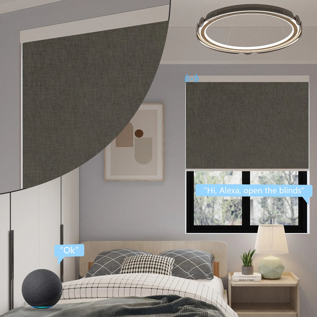 Wifi Tuya Smart Best Quality Motorized Zebra Blinds Blackout Indoor Horizontal Automatic Battery Powered zebra Blinds Tidesmit