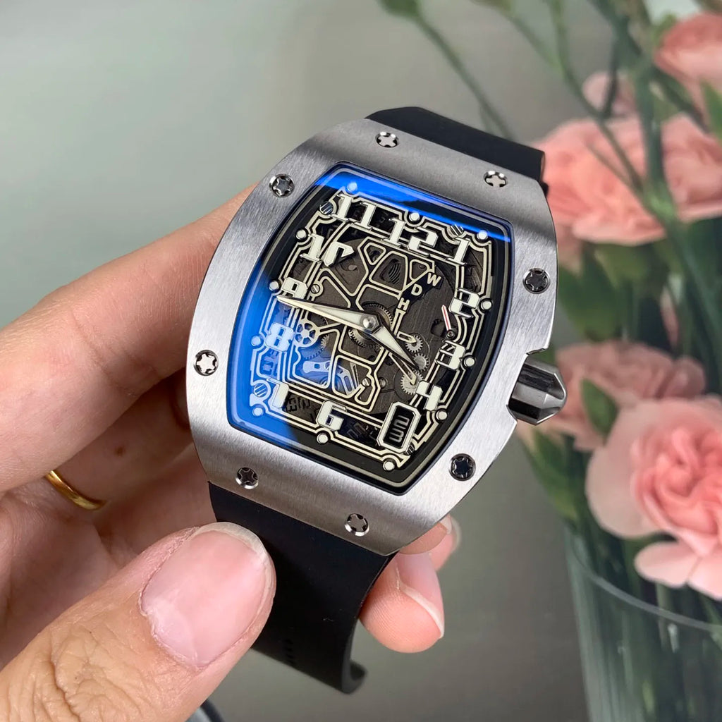 V3 Latest Ultra-Thin Luxury Tonneau-Shaped Mechanical Watch High Quality Men's Automatic Watch