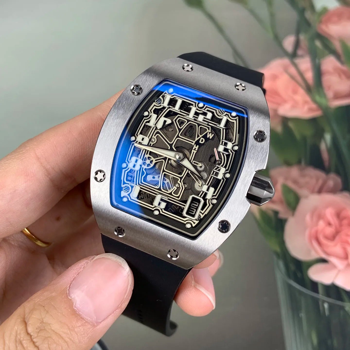 V3 Latest Ultra-Thin Luxury Tonneau-Shaped Mechanical Watch High Quality Men's Automatic Watch