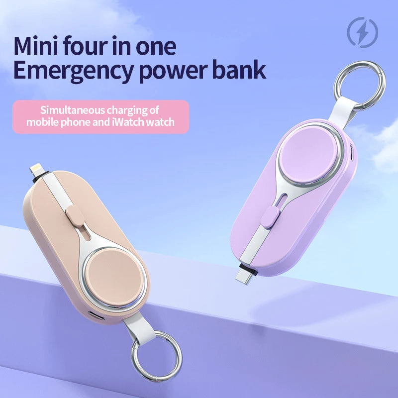 mobile Watch Emergency PowerBank Solar Mini Wireless Charger Mini Solar Keychain Power Bank Tidesmit