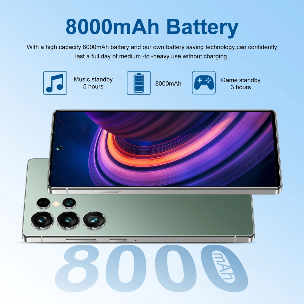 Tidesmit S25 Ultra smartphone with 22GB RAM 2TB storage and 7.3 inch Android 15 display for global 5G connectivity