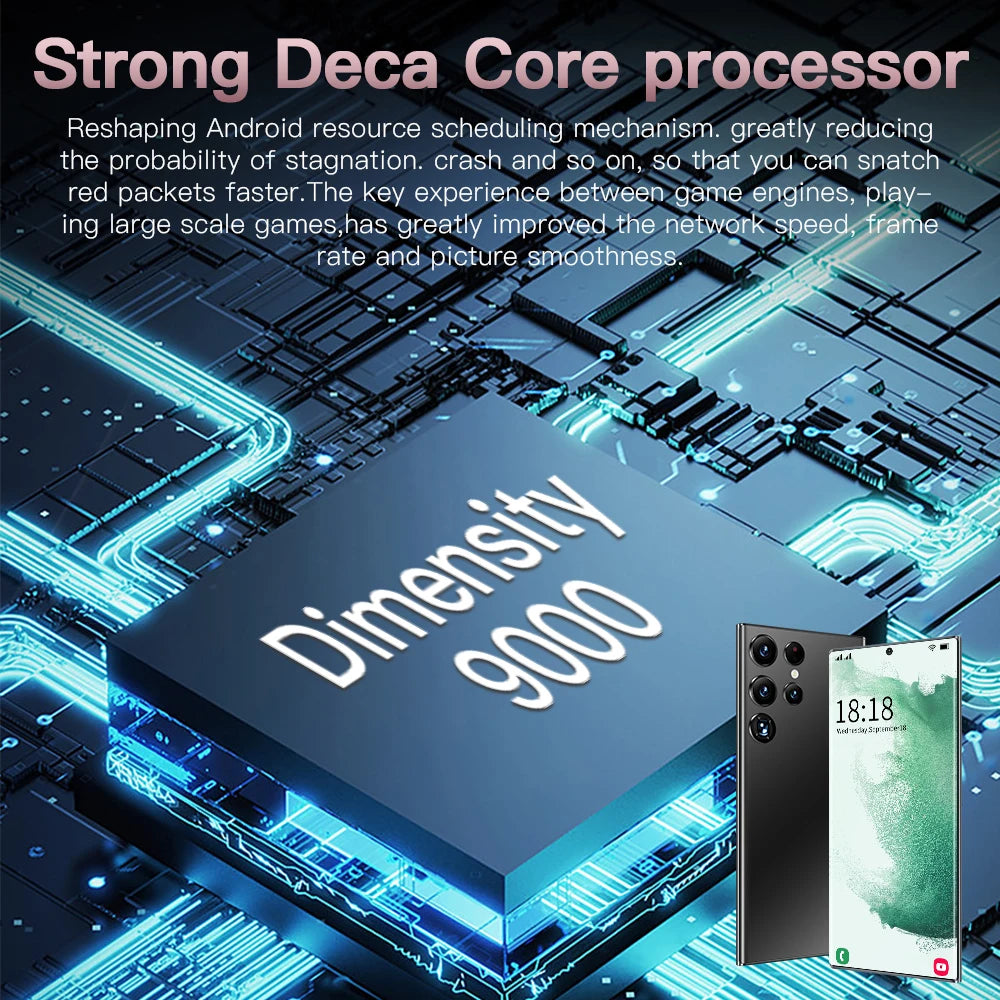 2023 Note 20 Ultra New 7.3inch Smartphone 4g 5g Unlocked Android Mobile Original Cellphone Cell Smart Phone Tidesmit