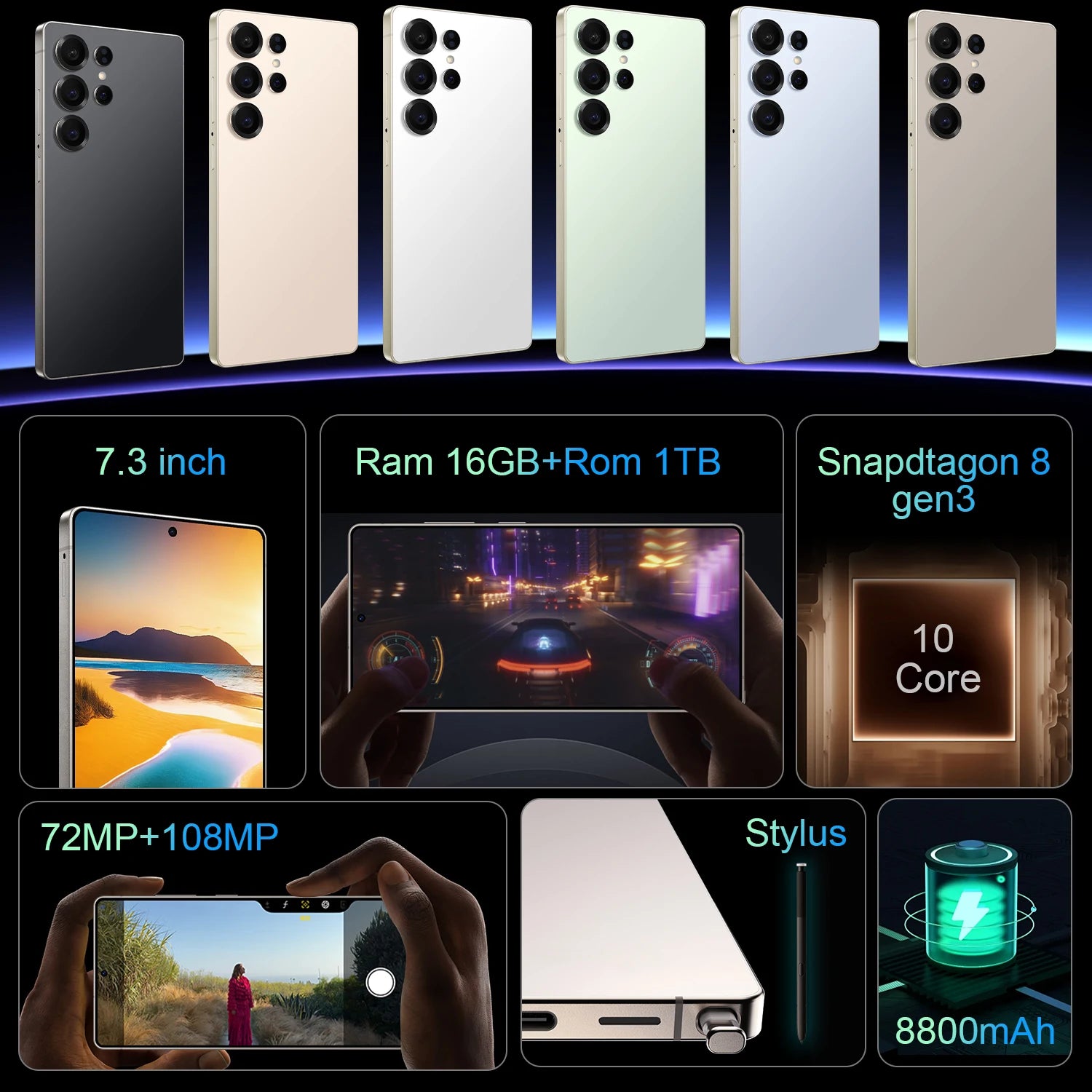 S25 Ultra 5G Smartphone 16GB 1TB Dual SIM - Gray Tidesmit