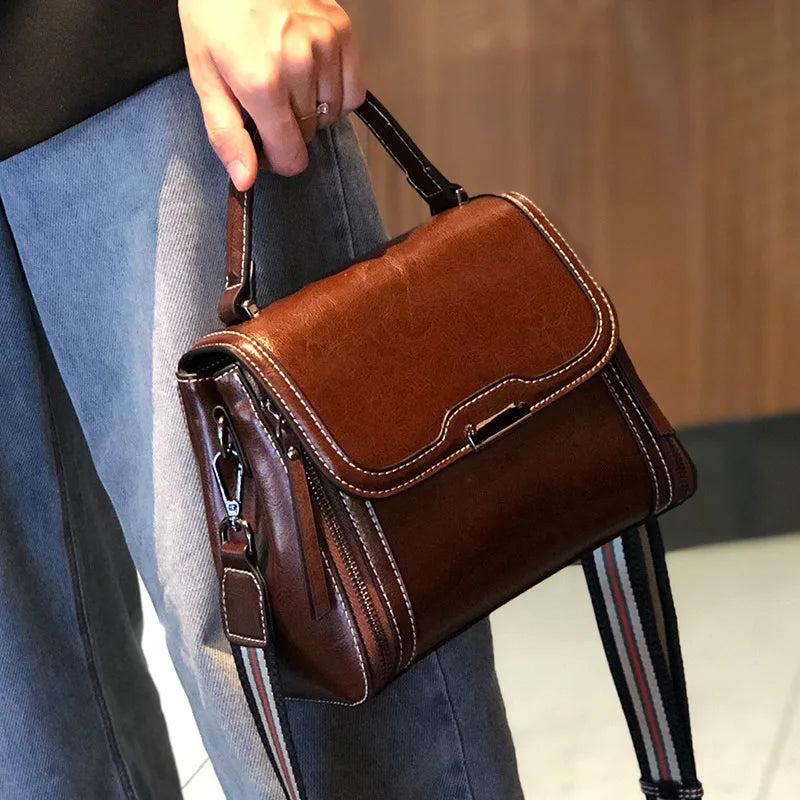 Factory High-end Fashionable Calf Leather Women's Crossbody Bag Suitable for Daily Work, Please Contact Us