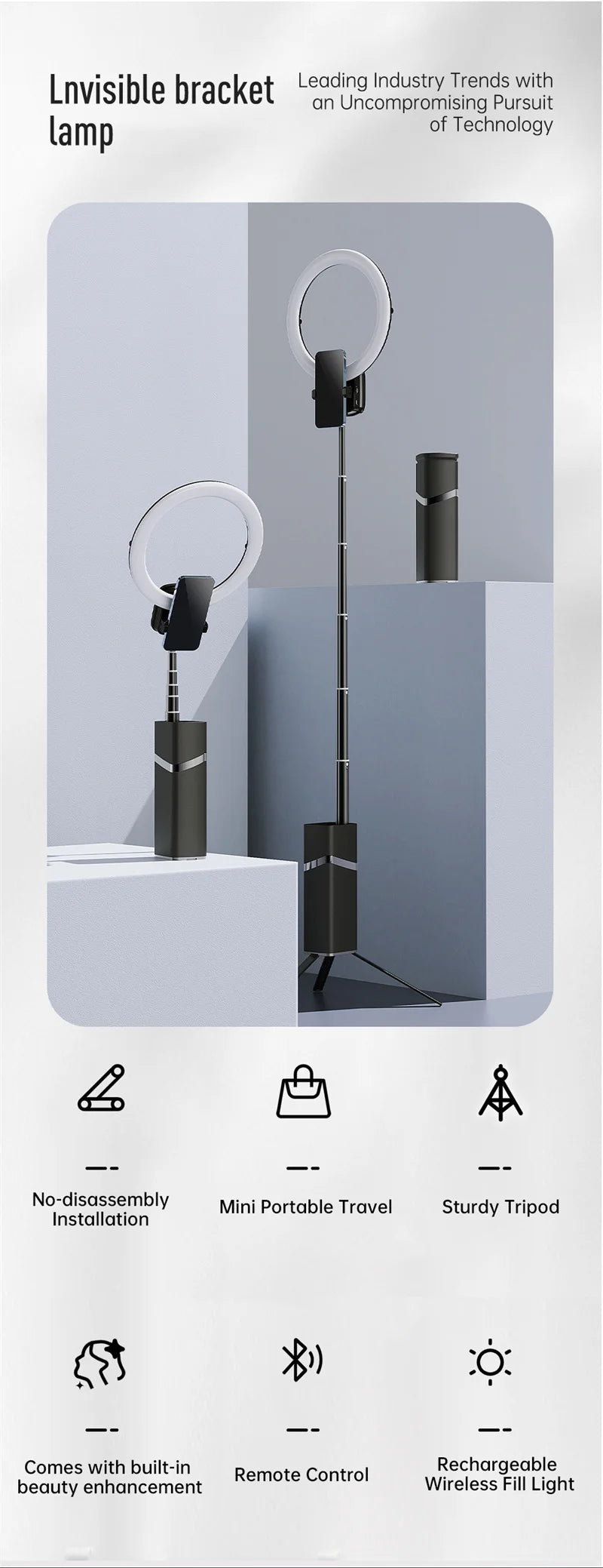 Hot yy-1 pink selfish phone small ring tiktok light photo and video production battery powered ring light 360 photo studio Tidesmit