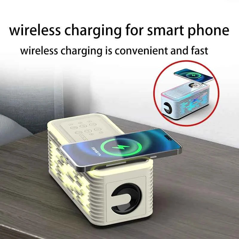 CRELANDER Y19 Speakers Wireless Charger Denoise HiFi Stereo Sound Equipment RGB LED Flashing 5.3 Bluetooth Portable Speaker My Store