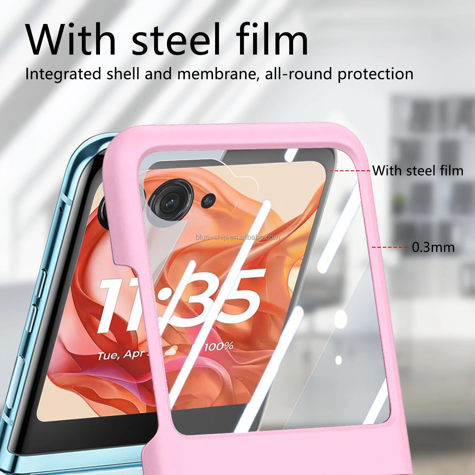Ring Anti-Fall Promotional 2025 New Model Mobile Back Cover and Screen Protector Bulk Cell Phone Case for Motorola Razr 50 Ultra Tidesmit