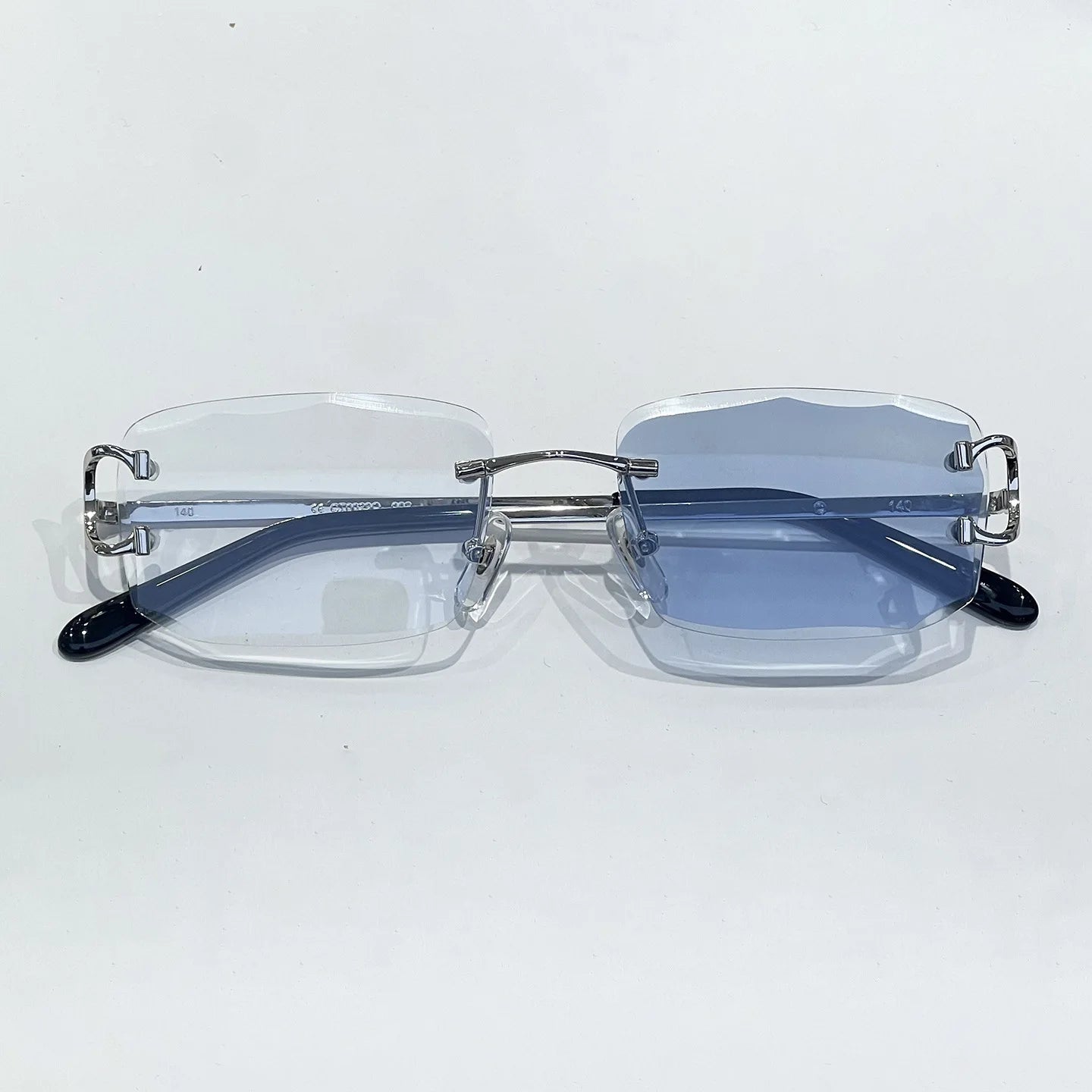 New Unisex Luxury Fashion Designer Polygonal Frameless Sunglasses Comfortable Light UV400 Gradient Lenses High-quality