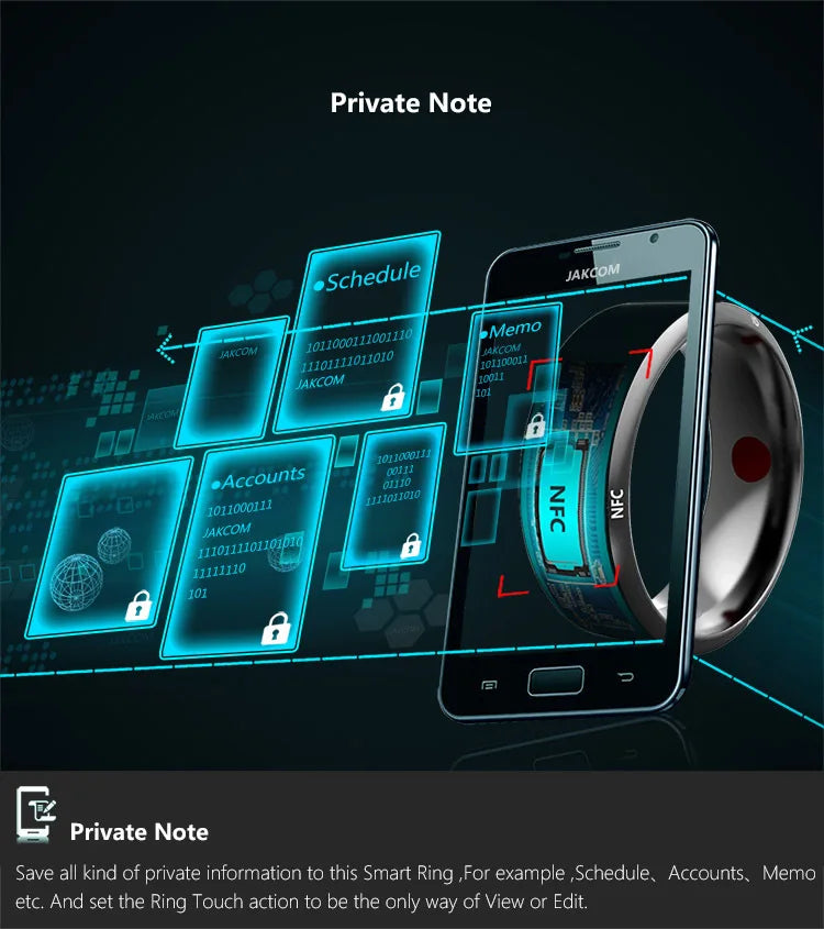 NFC RFID Smart Ring for Access Control - Rewritable CNC Metal Tidesmit