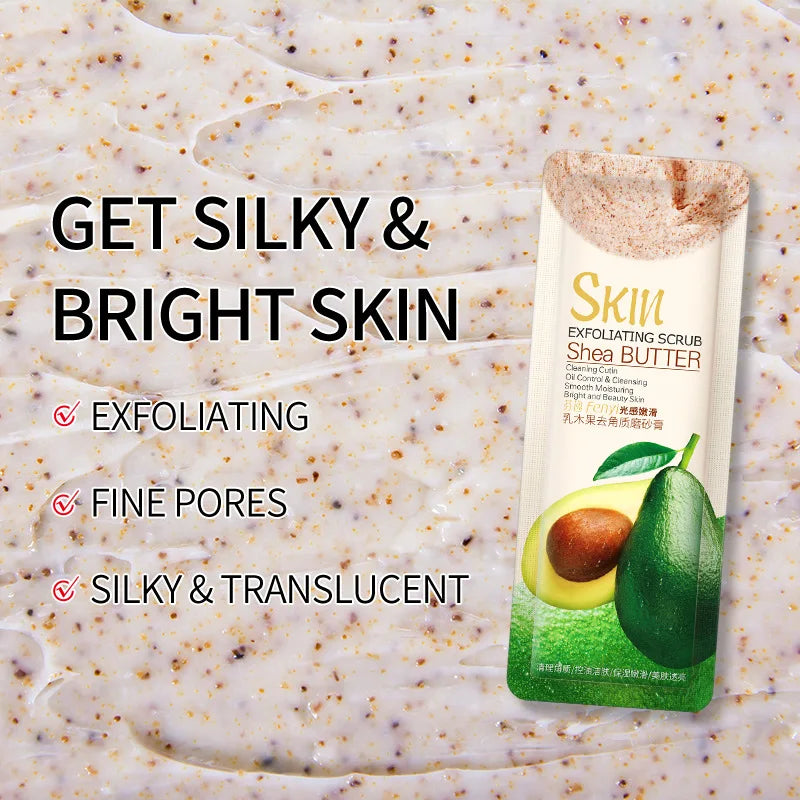 Shea Butter Exfoliating Face Scrub & 5-Piece Gel Skin Care Set Scrubs Treatments Tidesmit