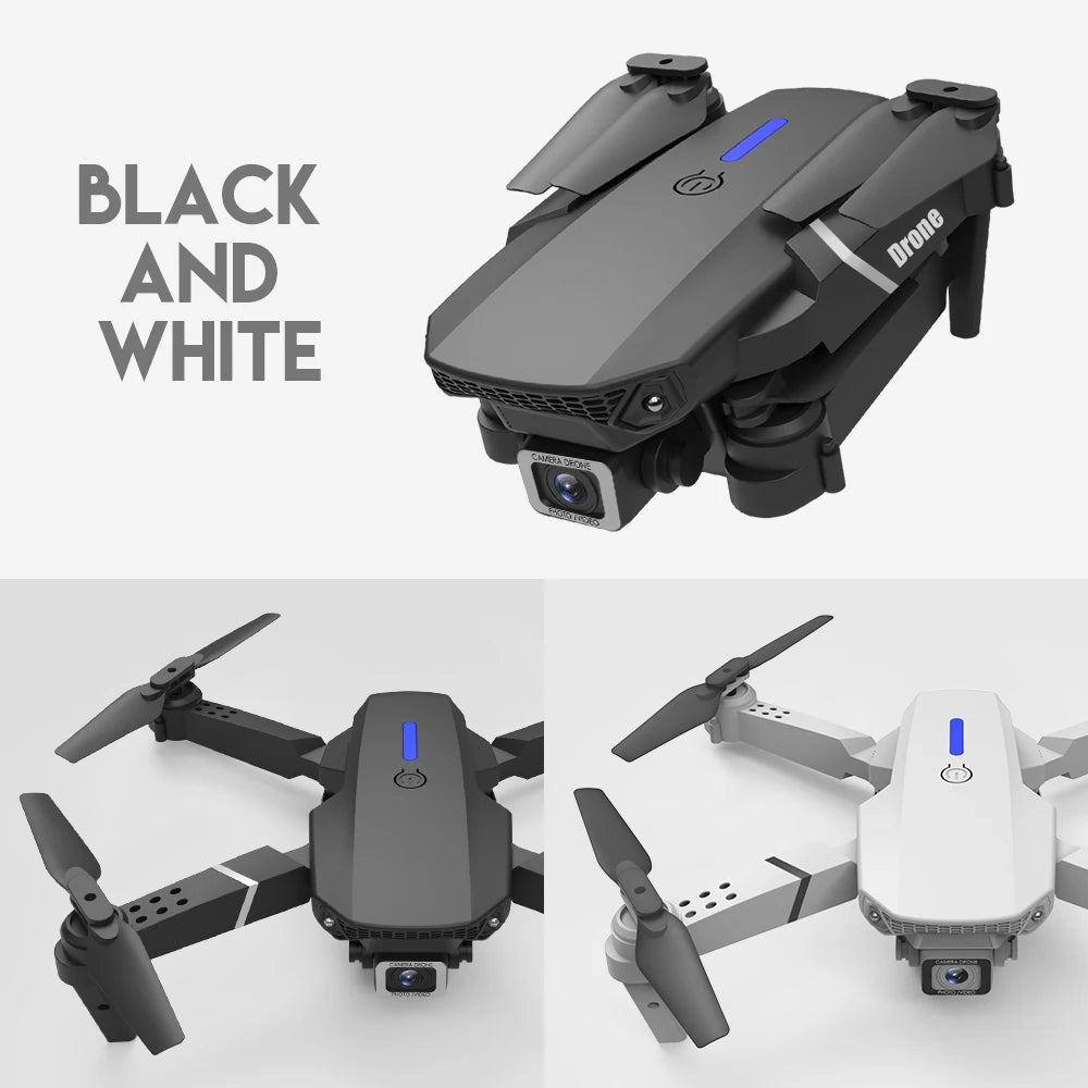E88 Pro Drone With Wide Angle HD 4K Dual Camera Height Hold Wifi RC 100 Meters Foldable Quadcopter Dron Toys Tidesmit