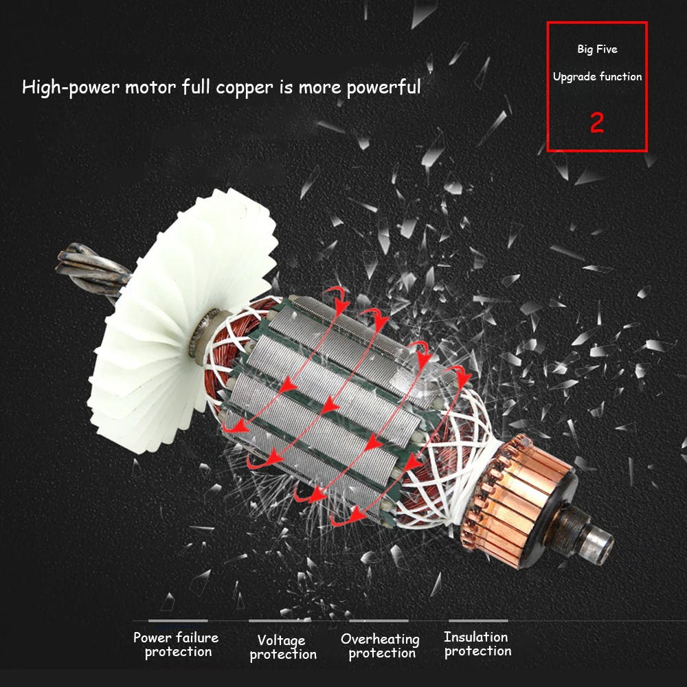 High-power full copper motor component for coffee machine with thermal, voltage, and power protection features.