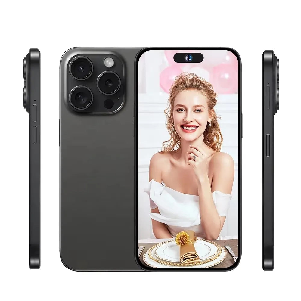 Unlocked Phone 15 Pro Max 8GB+512GB Dual Sim Card 4G 5G Smartphone 6.8 Inch OLED Screen I 15 Phone 15 Pro Max Smart Phone logo Tidesmit