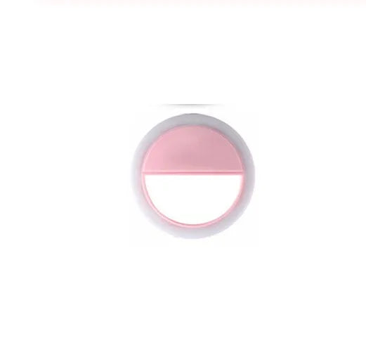 2025 Hot Sell Drop Shipping Portable Rechargeable USB Camera Clip Photography Video Mobile Phone LED Ring Selfie Light Pink Tidesmit
