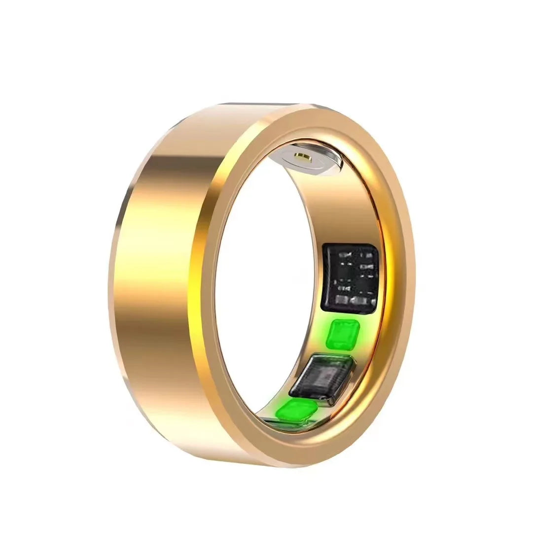 2024 Smart Ring Remote Control Sleep Monitoring Smart Rings for Sleep Tracker Thermometer Health Tracker with Cable Charge Gold-20#