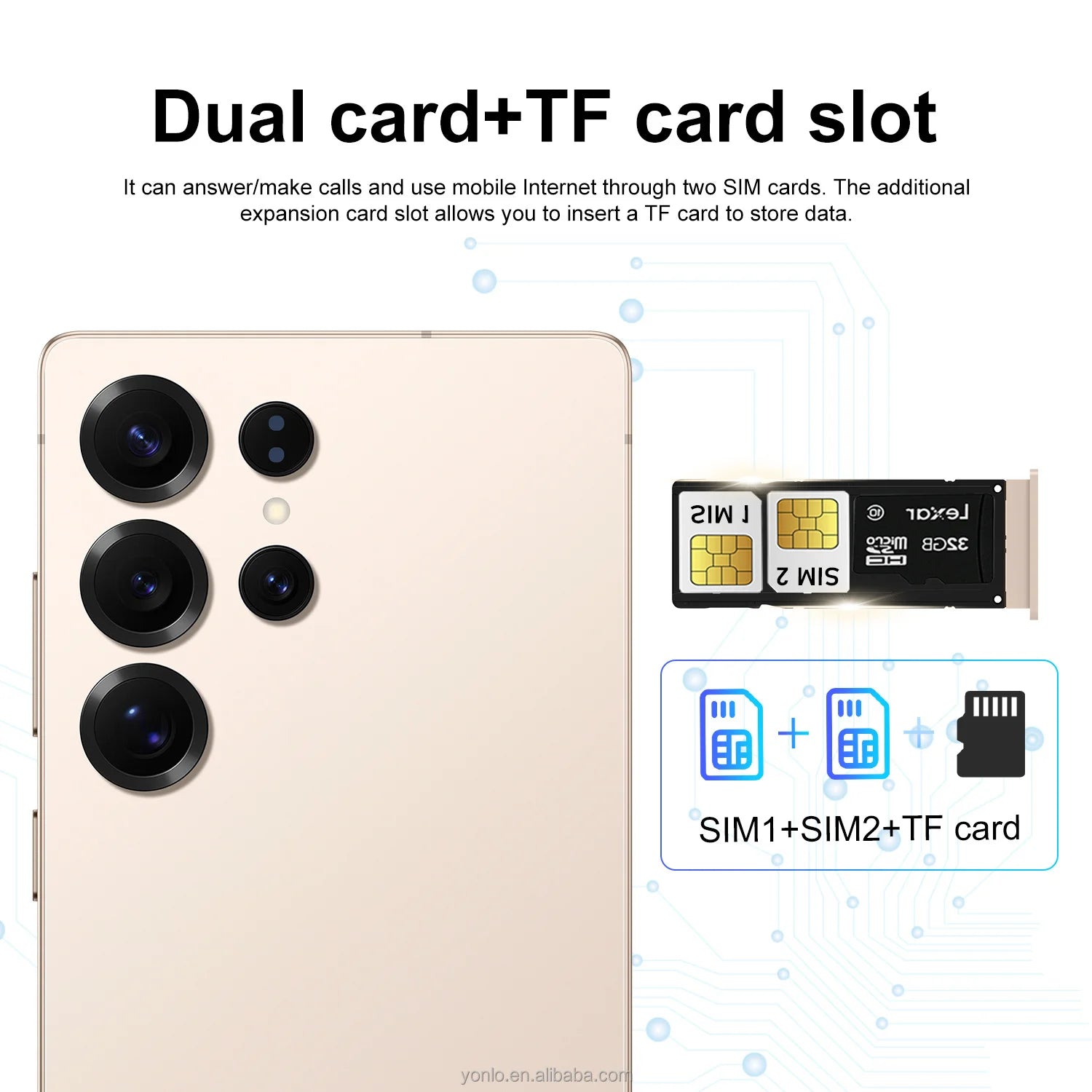 S26 Ultra 5G smartphone with 7.3 inch screen 16GB RAM and 1TB storage showing side profile view