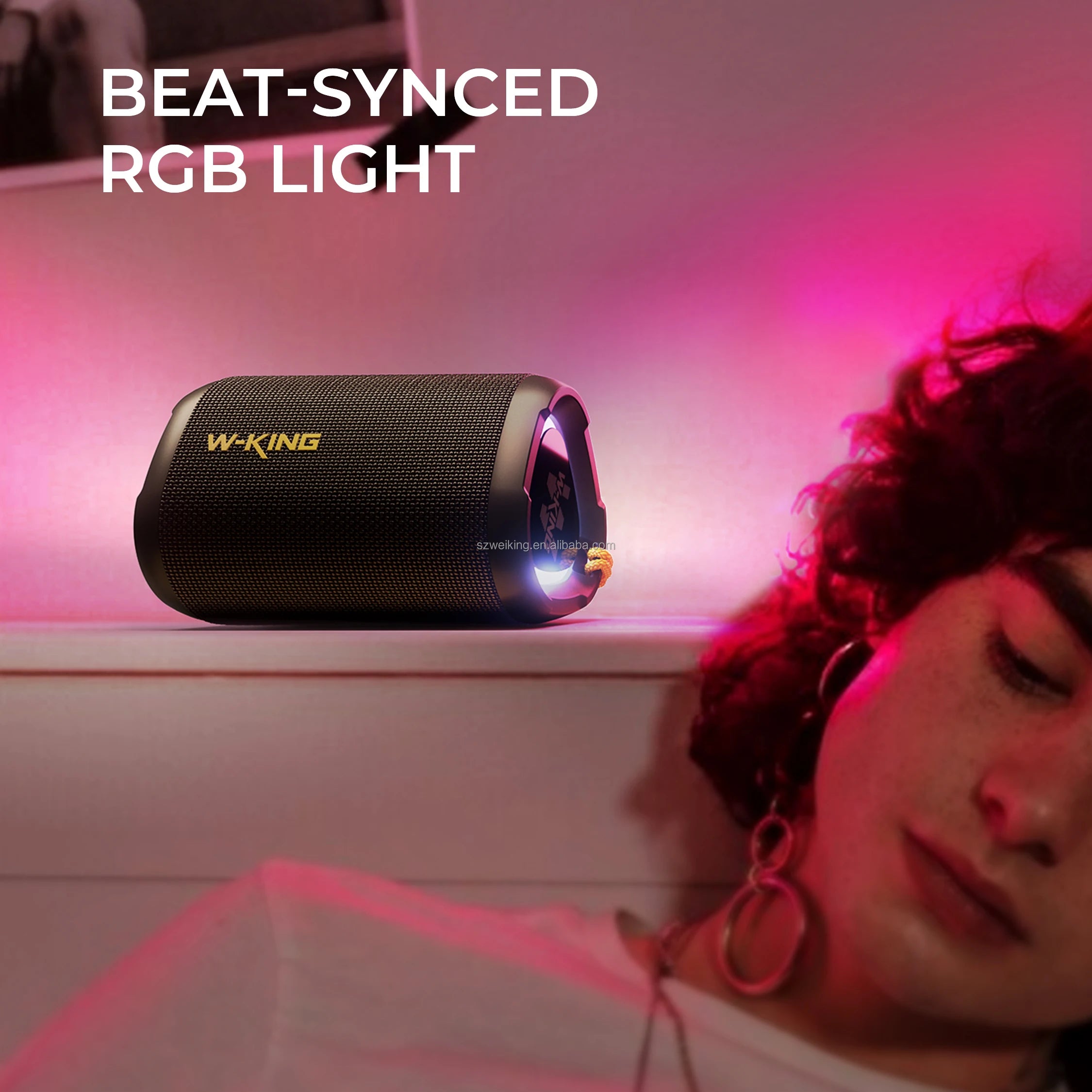 IPX6 Waterproof Outdoor Portable Bluetooth Speaker W-King D110 Audio Speaker with RGB TF AUX Wireless Camping Traveling Speaker My Store