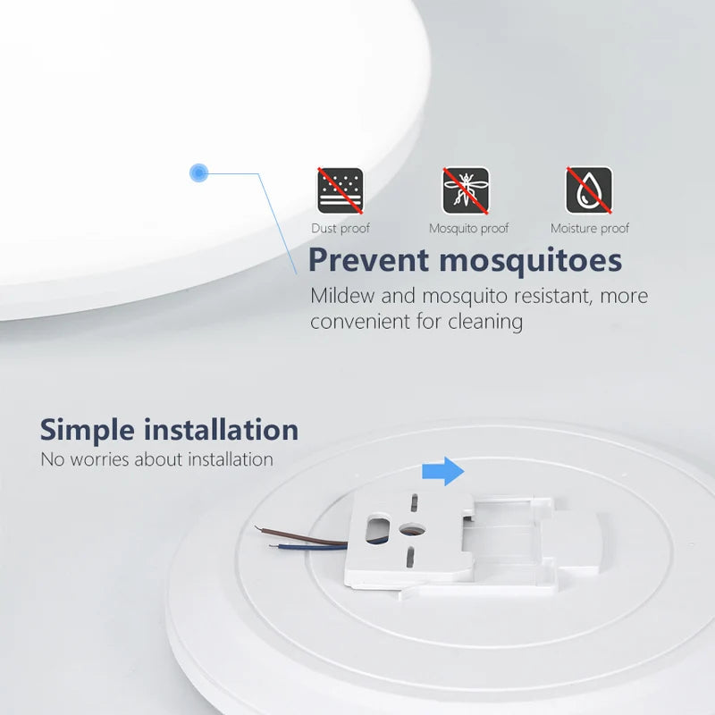 Modern RGB CCT Color Smart LED Ceiling Light I-Link & BT App Running Lights with Remote Control Dimmable for Room Use Tidesmit