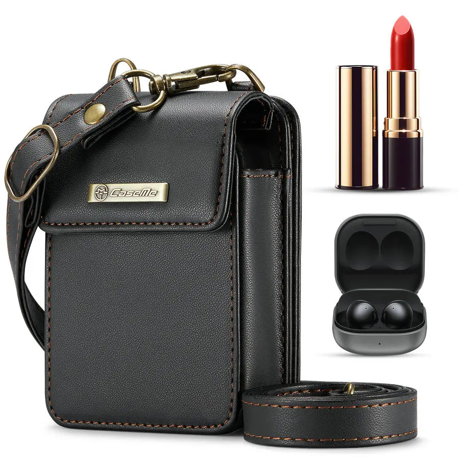 CaseMe Wholesale Custom Mini Zipper Bag Headphone Earbuds Protective Case for Samsung Buds 3 2 FE Universal Earphone Case Bag Black CaseMe Package Tidesmit