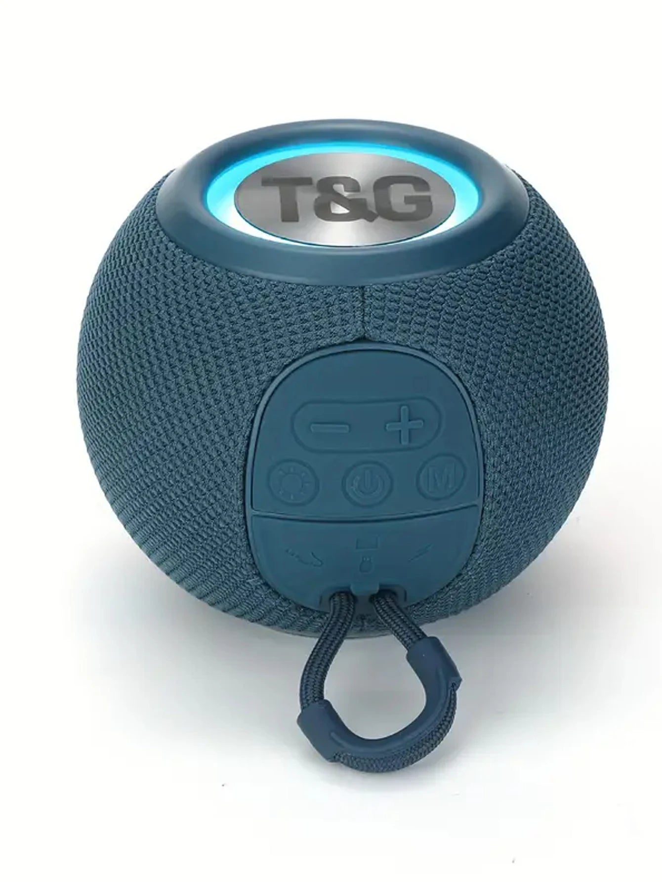 TG337 BlueTooth Speaker Wireless Colorful Lamp Fabric USB TF Aux Subwoofer Outdoor Portable Mini Speaker Blue My Store