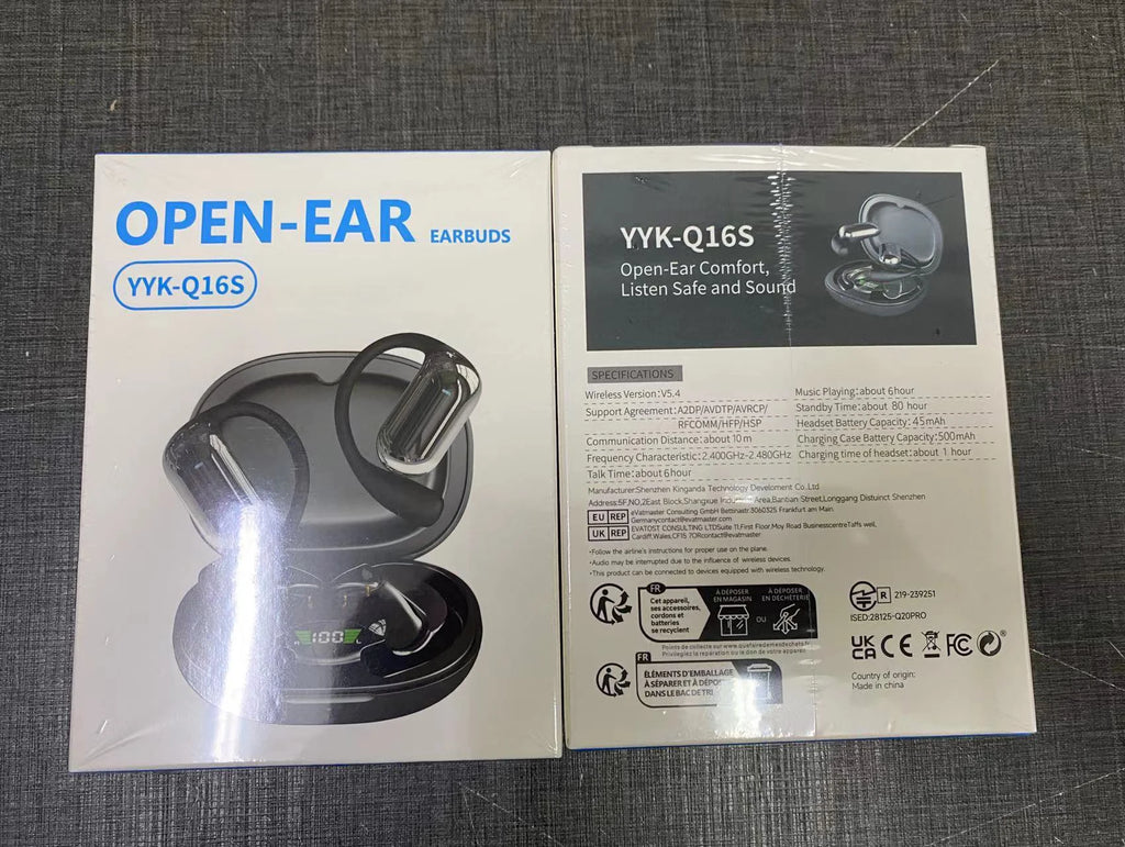 YYK-Q16S OWS Air Conduction Ear Hook Sports Earphones HIFI Sound Quality True Wireless Earbuds with 500mAh Mini Charging Case Tidesmit
