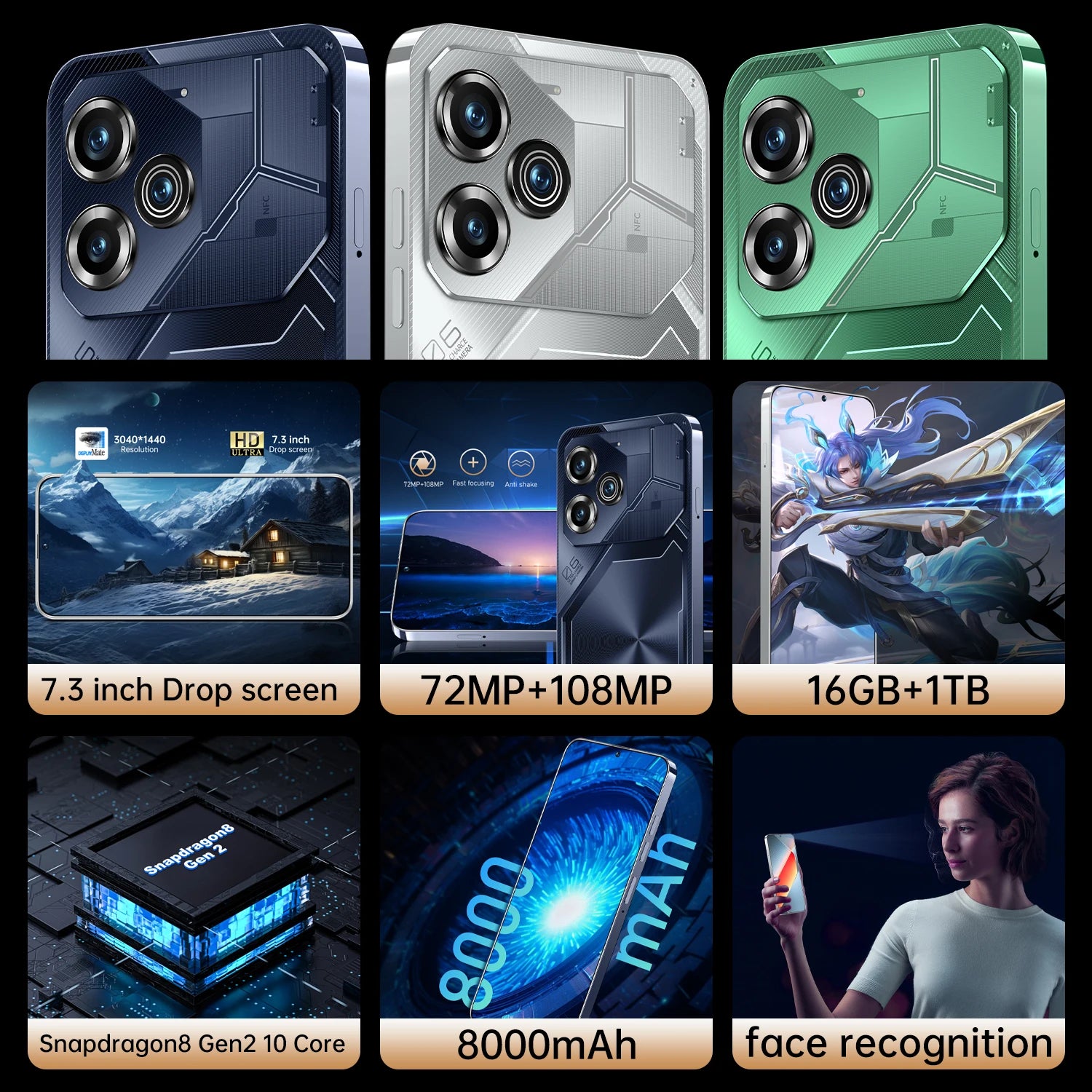 Pova 6 Pro 5G Smartphone 16GB/1TB Silver - High Performance Value Tidesmit
