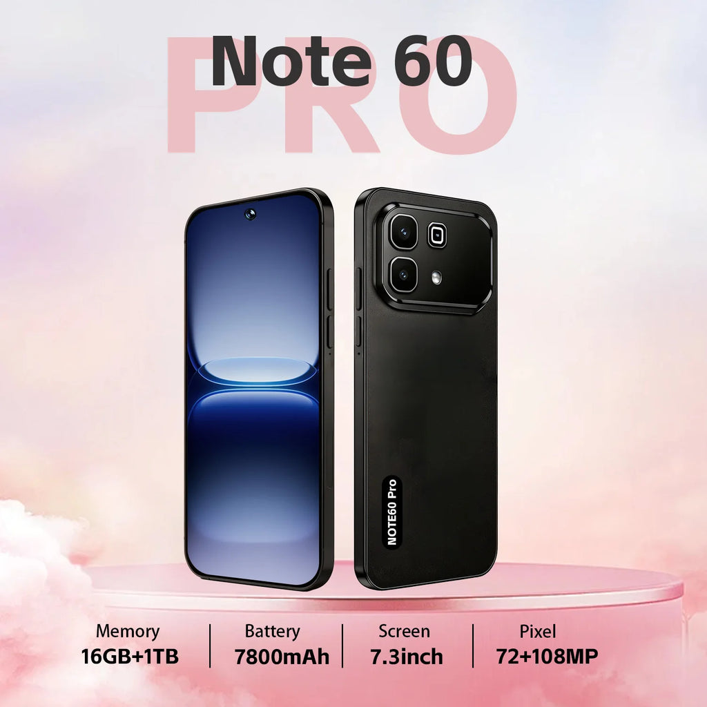 Note 60 Pro 5G smartphone with 16GB RAM and 1TB storage showing side profile and design features