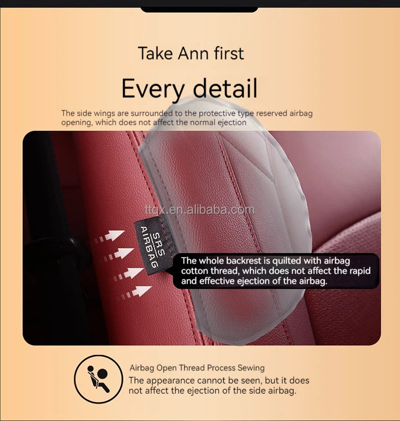 Hot Sale Car Seat Covers for Mazda 3 2014-2024 Full Set Luxury Leather Car Accessories Waterproof Car Seat Protector