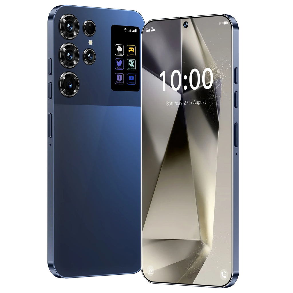 Ultra 7.3 Inch 16GB+1TB 5G Smartphone 72+108MP HD Camera Dual Card 5G Android 14.0 Unlocked Cellphone Black 16g Tidesmit