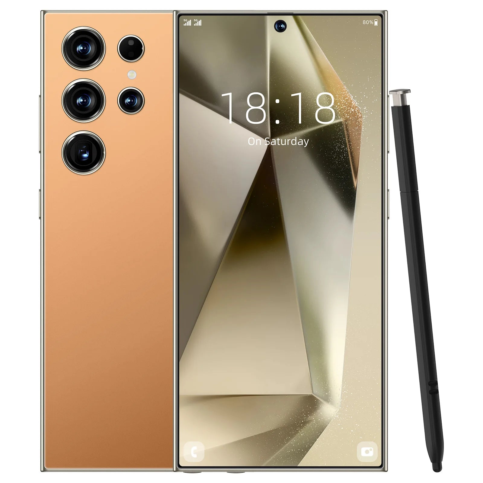 Value Deal S25 Smart Phone Original 7.3-inch Large Screen 16+1TB Storage Cross-border Orange 16g Tidesmit