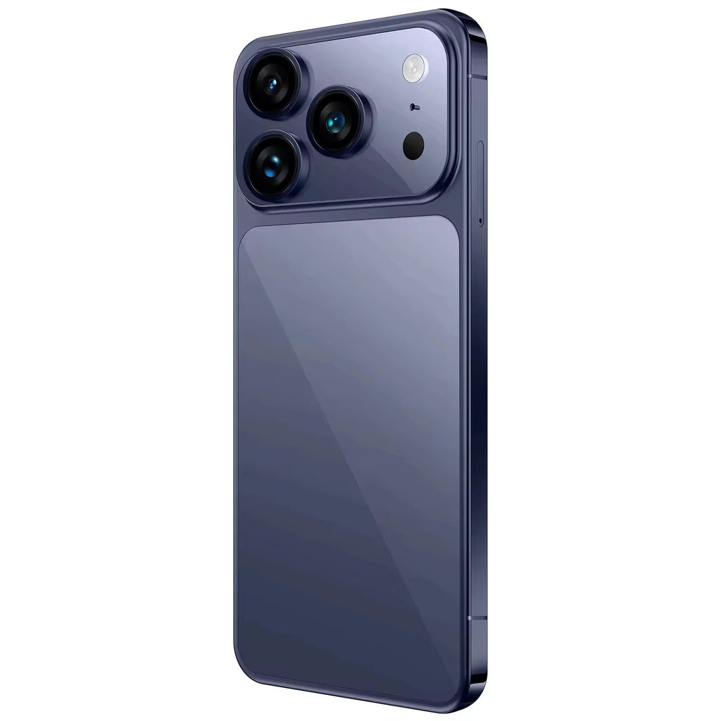 Tidesmit 17 Pro Max 5G orange smartphone with 7.3 inch screen, 1TB storage, 8000mAh battery and 108MP camera.