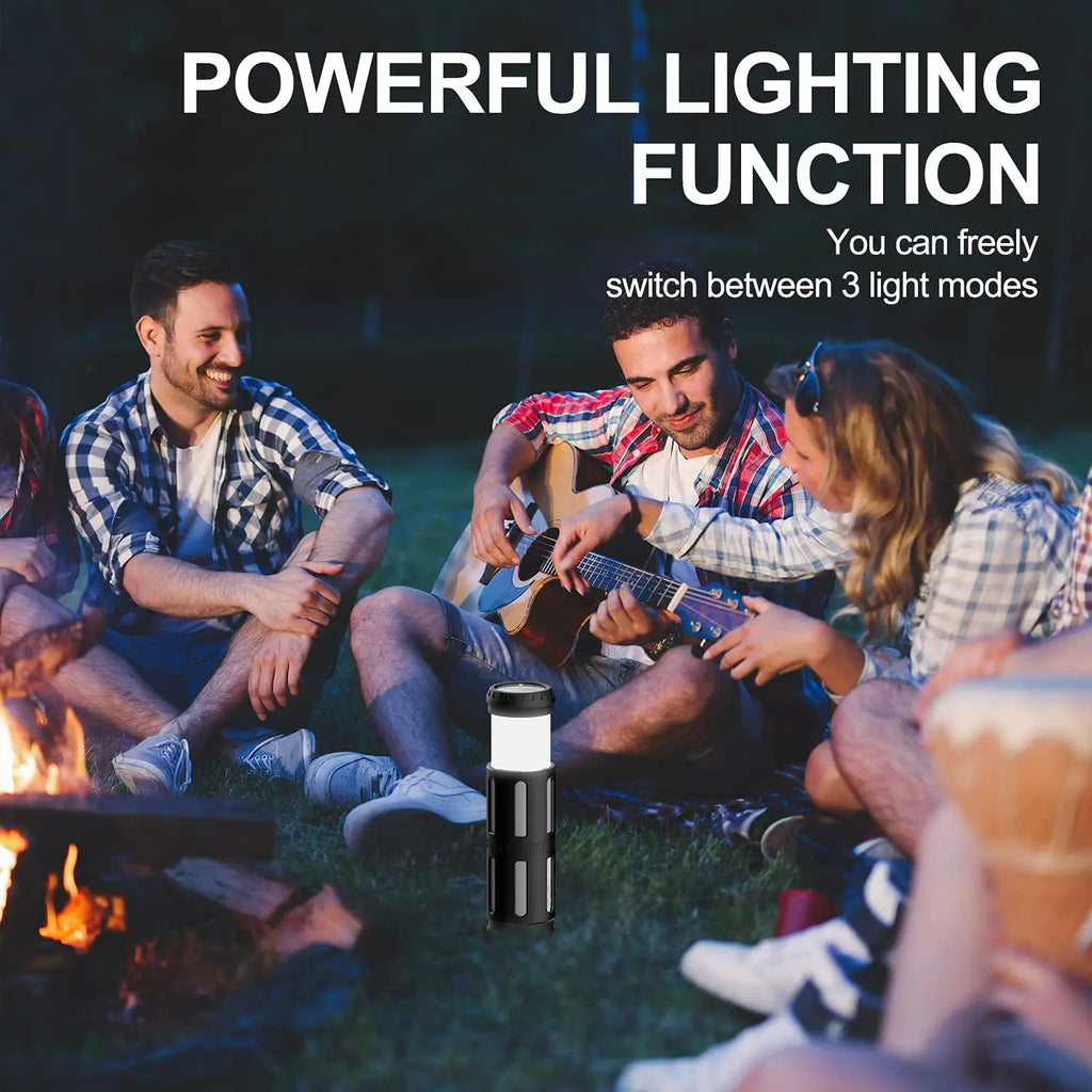 LS IPX5 Portable Blue Tooth Speaker Fm Radio Flashlight Speaker with Flashlight Table Lamp Wireless Speaker LED Light Camping- My Store