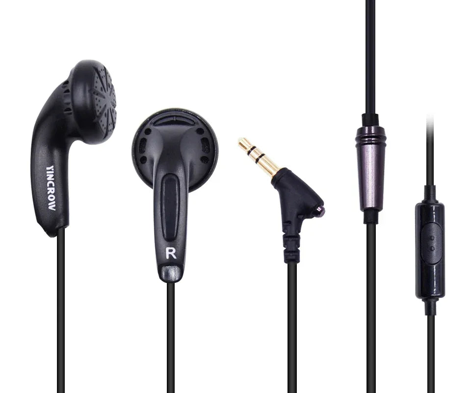 Wired HiFi Earbuds with Mic – Tidesmit Flat Head In-Ear Headphones Tidesmit