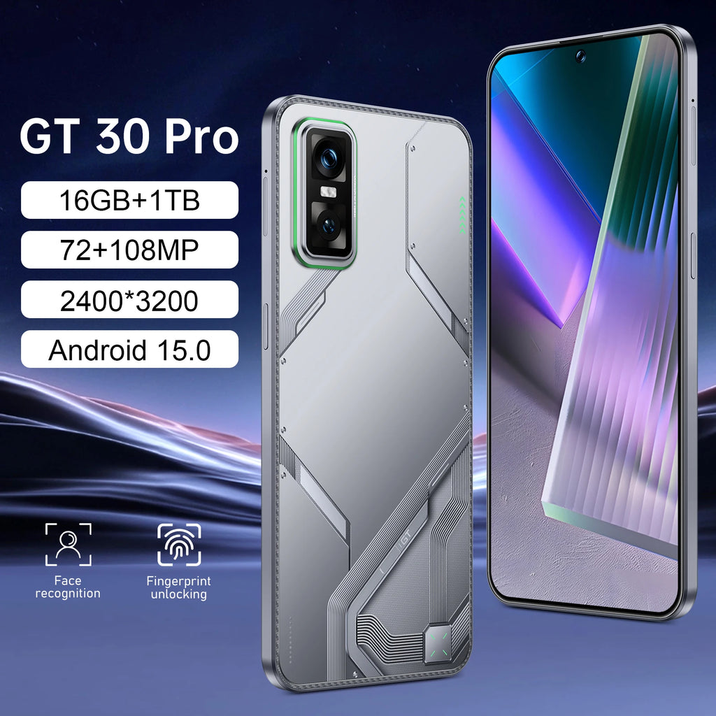 Tidesmit 5G Smartphone, 7.3 Inch AMOLED, 16GB RAM, 1TB Storage - Silver Tidesmit