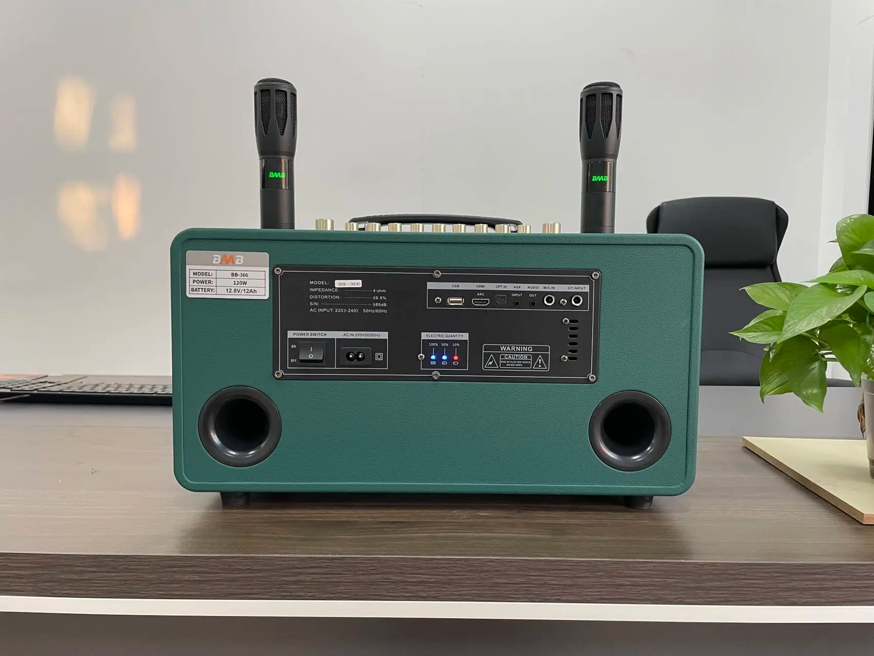 Super Bass Retro Wooden Wireless BT Karaoke Speaker Active HIFI Music Woofer RGB USB Connectivity Battery Computer Mobile Phone My Store