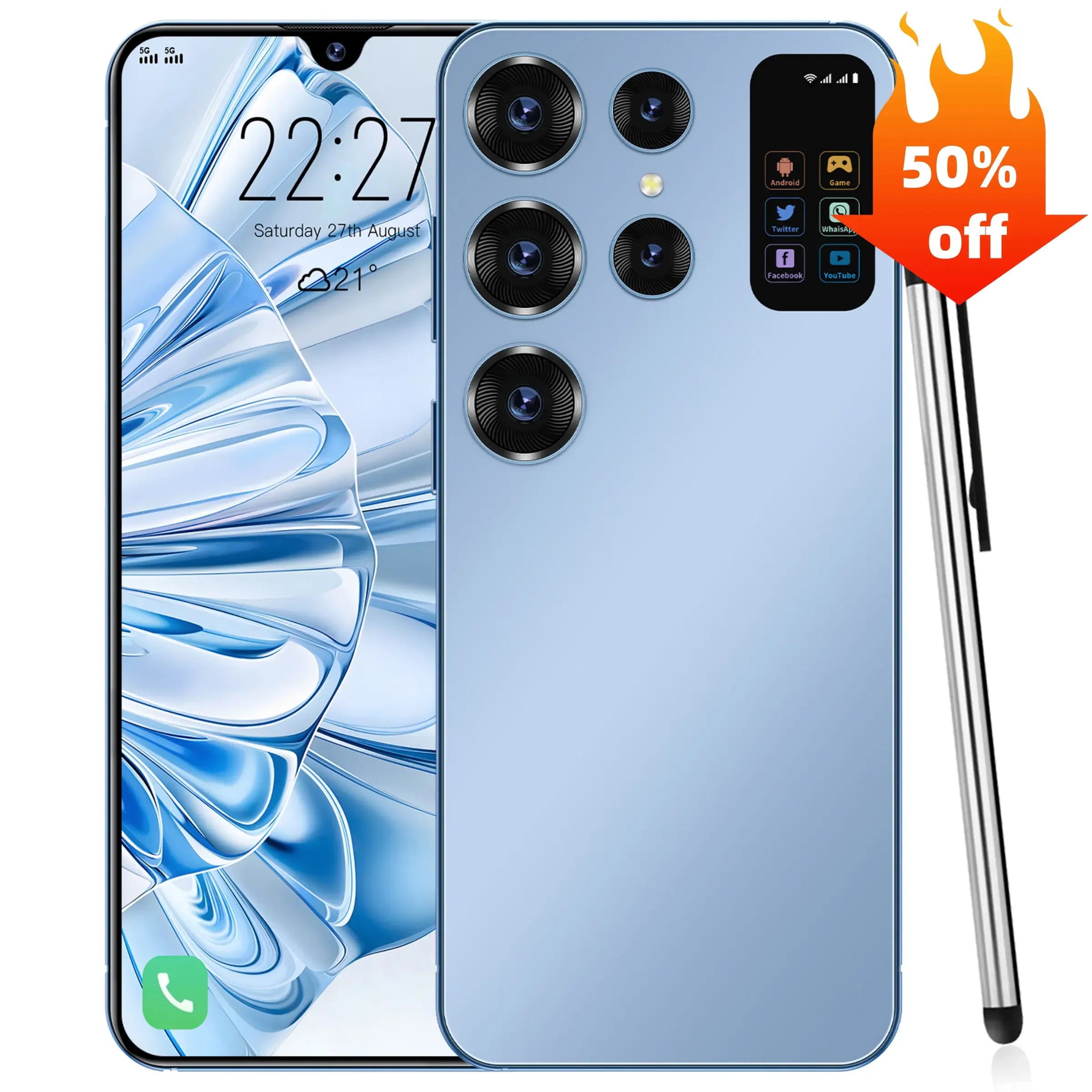 Android S25 Ultra 5G Smartphone 1TB 16GB RAM Gold | Tidesmit Tidesmit