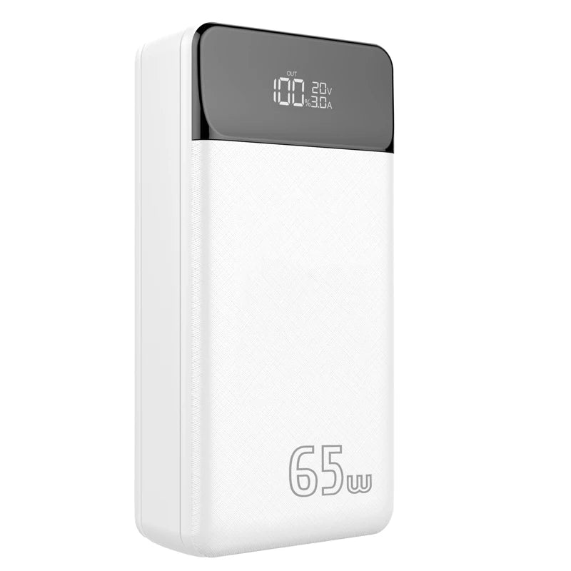 Power bank charger-Ready to Ship Laptop Power Bank 30000mah Portable Powerbank Qc 3.0 Pd 65w Led Display Real Capacity Travel Power Banks Tidesmit