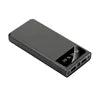 Power bank charger-Dual USB 10000mah PowerBank Fast Charge Built-In Cable 5000mah Plastic Digital LED Display Portable for Mobile Phones Micro USB 3000mah-50000mah Black Tidesmit