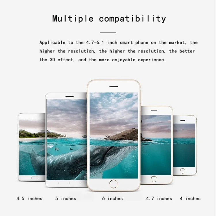 VR SHINECON G06EB Virtual Reality 3D Video Glasses Suitable for 4.7 Inch - 6.1 Inch Smartphone with HiFi Headset Tidesmit