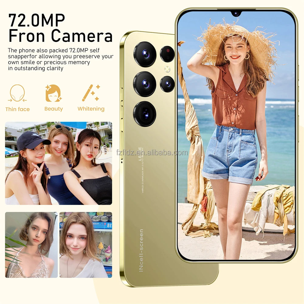 Tidesmit S24 Ultra 5G smartphone with 7.3 inch HD screen 16GB RAM and 1TB storage in sleek premium design