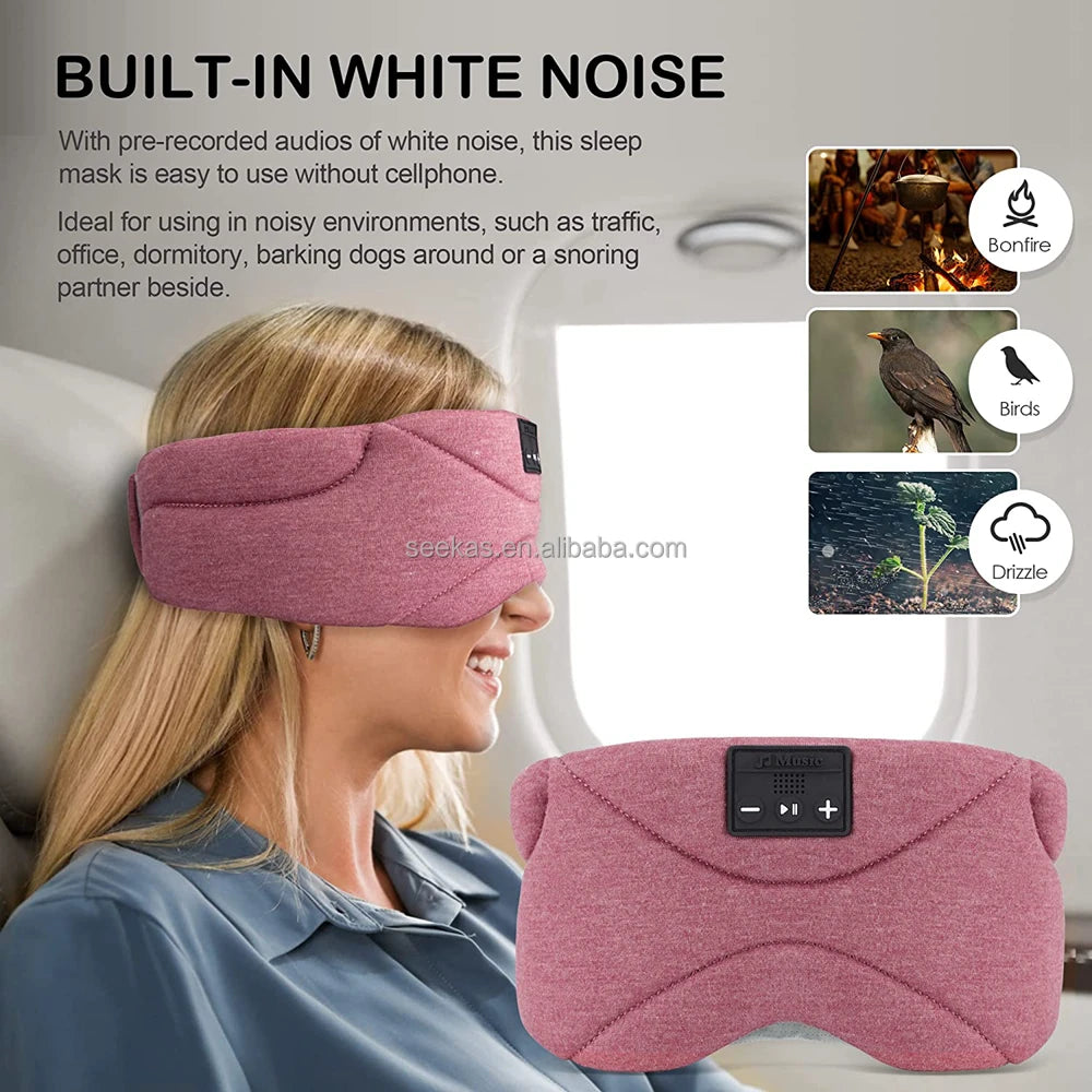 Bluetooth Sleep Mask With Thin Speakers Sleepmask With V5.2 Wireless Headphones 35 Hours Playtime For Side Sleeper Drop Shipping Tidesmit