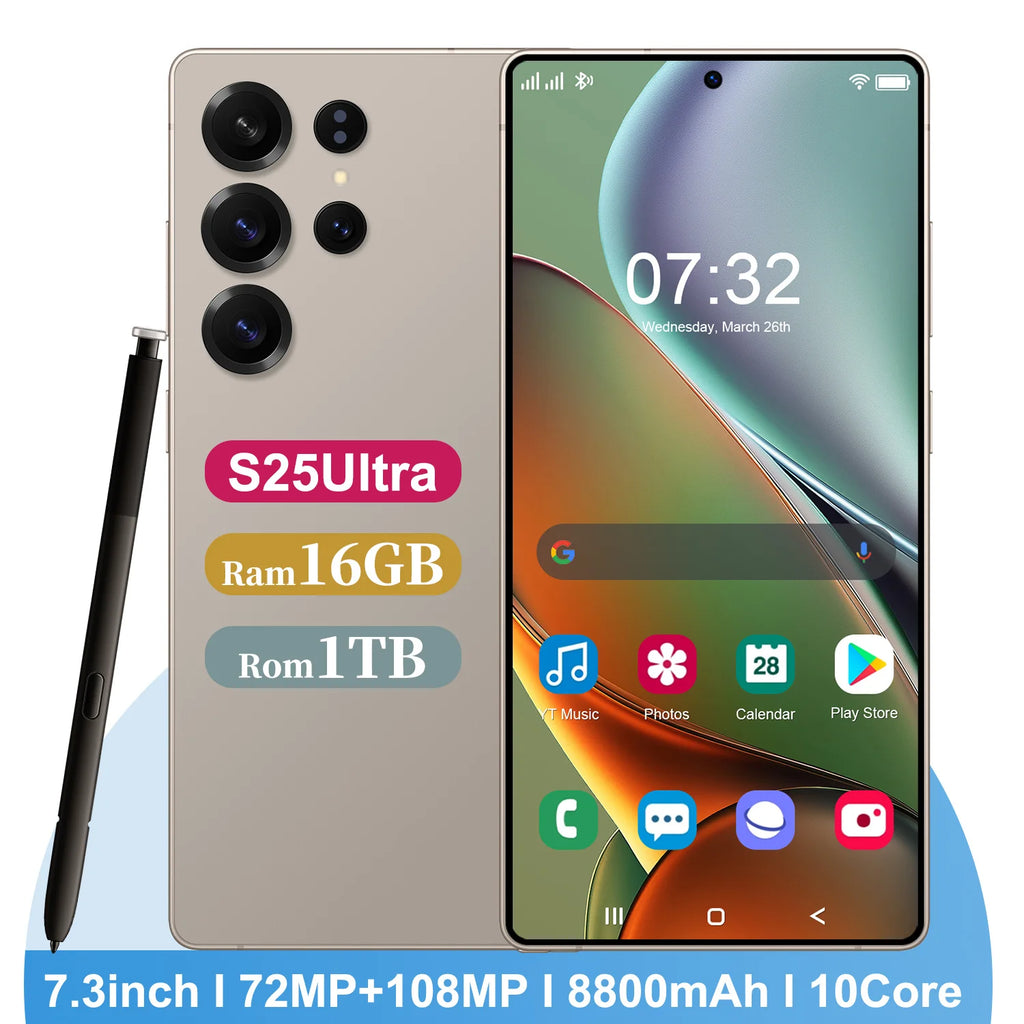 S25 Ultra 5G Smartphone 1TB 16GB RAM - Unlocked Dual SIM Tidesmit