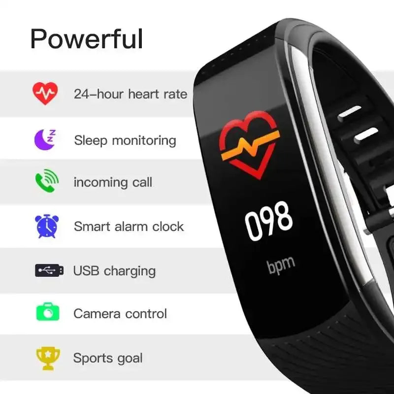 C5S CE Rohs Smart Watch Bracelet Men Women Blood Pressure Monitor Waterproof Heart Rate Fitness Tracker for Android IOS - Tidesmit