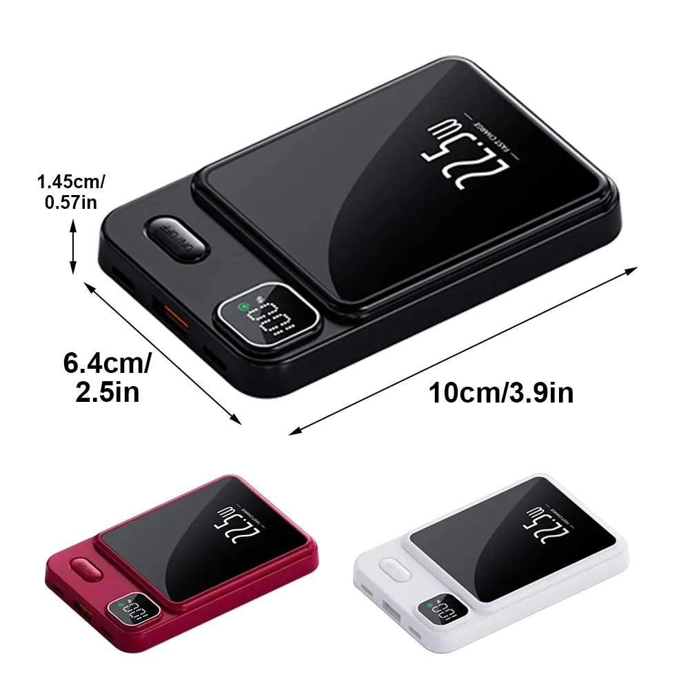 Power bank charger-Mini Magnetic Wireless Charging Power Bank Manufacturer 5000mAh 22.5w Outdoor Power Bank Wireless Charger Battery Pack Powerbank Tidesmit