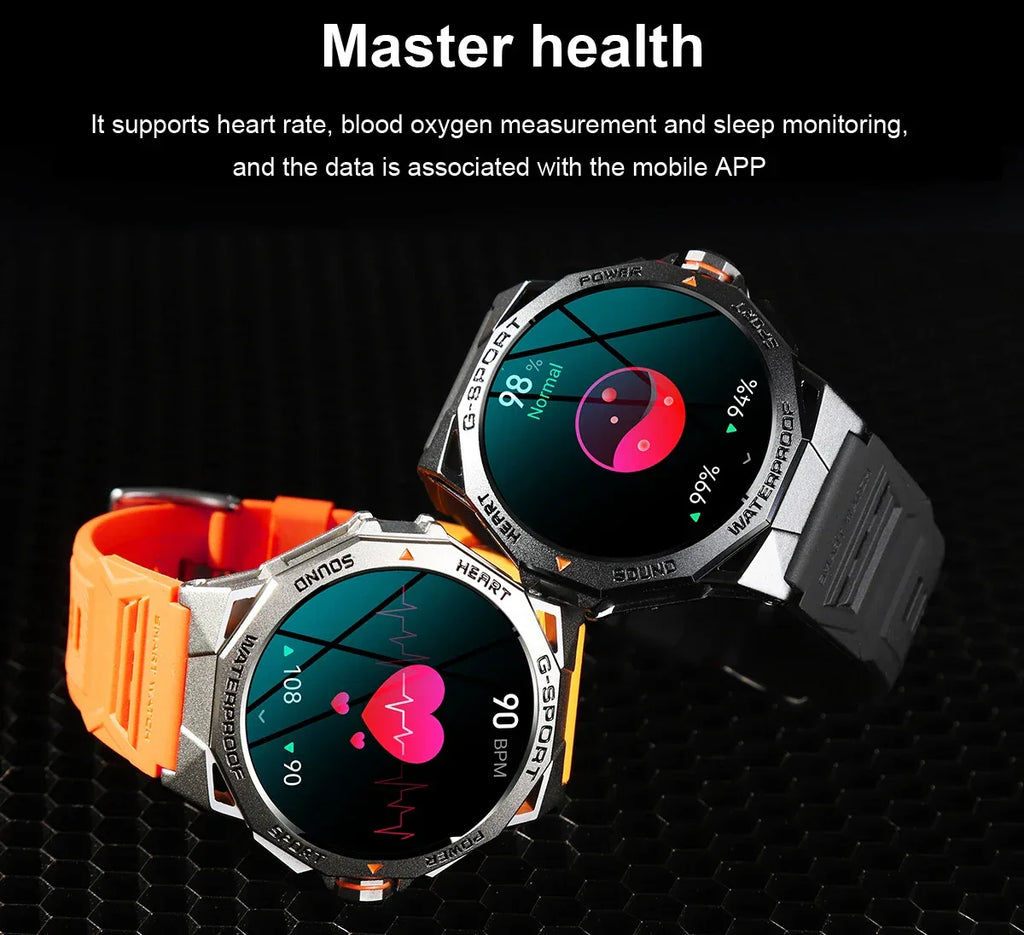 K62 1.43-Inch Amoled Fashion Smart Watch for Bluetooth Blood Oxygen Exercise Tracking SOS Heart Rate/Blood Pressure Monitoring I - Tidesmit