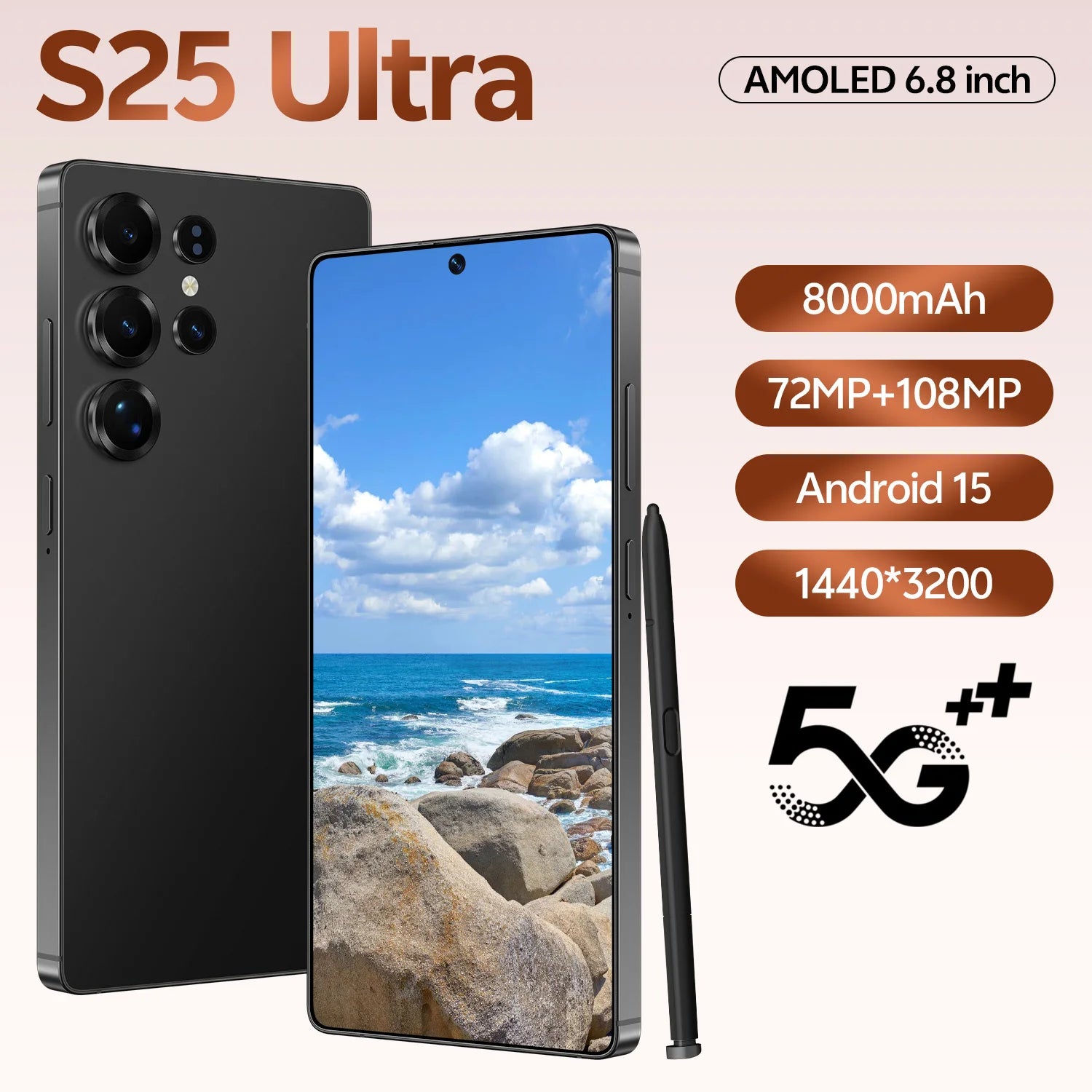 S25 Ultra 5G Smartphone 16GB RAM 1TB Storage - Dual SIM Android Tidesmit