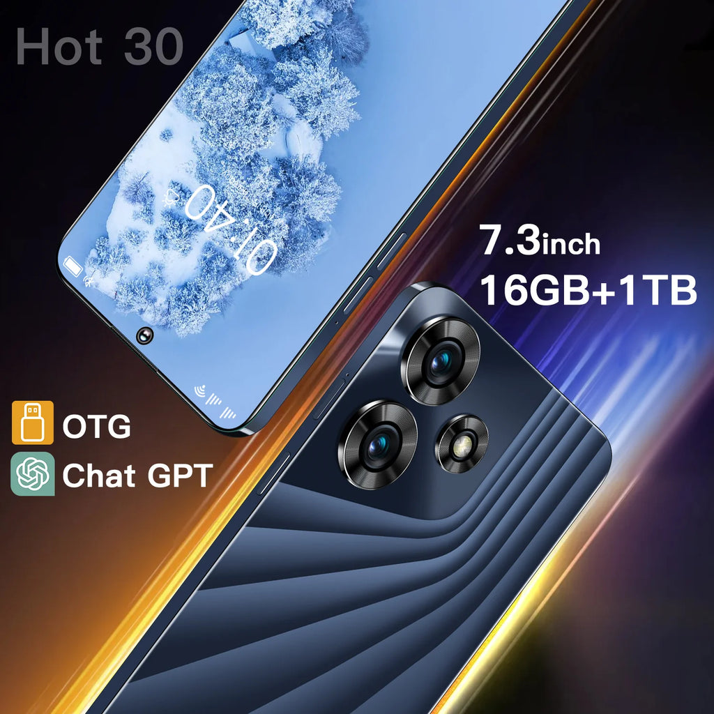 Unlocked 5G Smartphone 7.3 Inch OLED, 16GB RAM, 1TB Storage - Green Tidesmit
