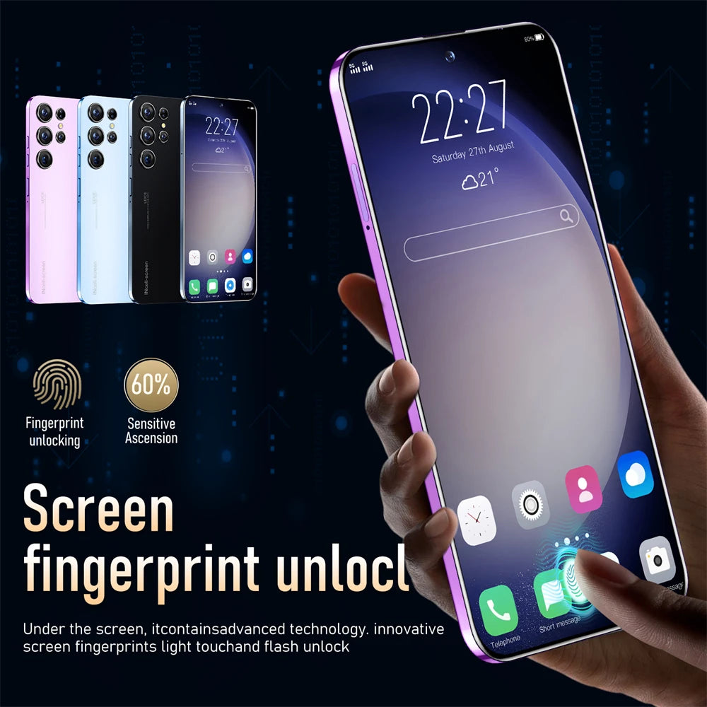 Samsung Galaxy S23 Ultra 5G Android smartphone display showing sleek design and high resolution camera lens details