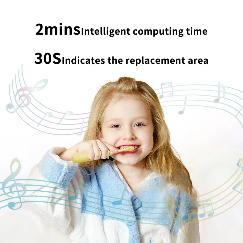 New Style Kids Music Sonic Electric Toothbrush for Children IPX8 3 Brushing Modes Timer Remember Tidesmit