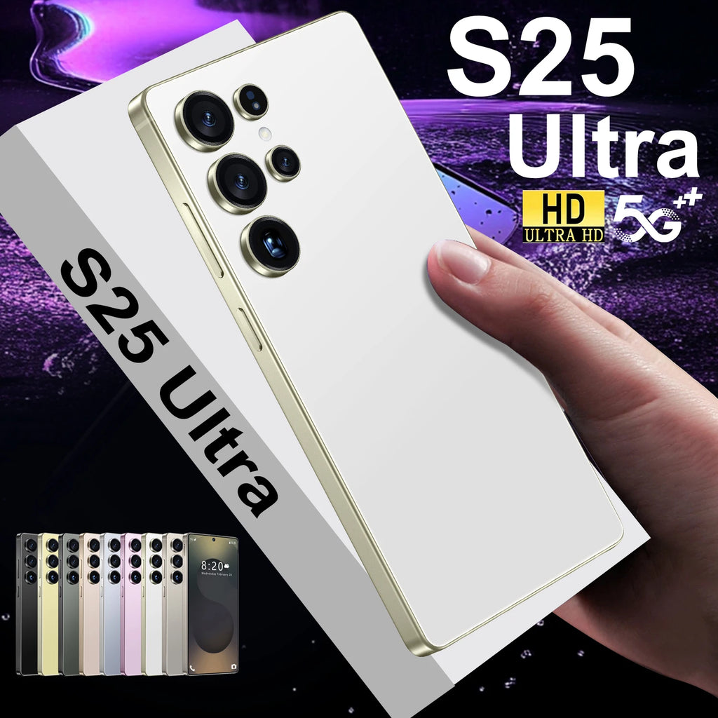 Tidesmit S25 Ultra 2025 smartphone with 7.3-inch HD screen, 22GB RAM, 1TB storage, and 108MP camera for gaming.